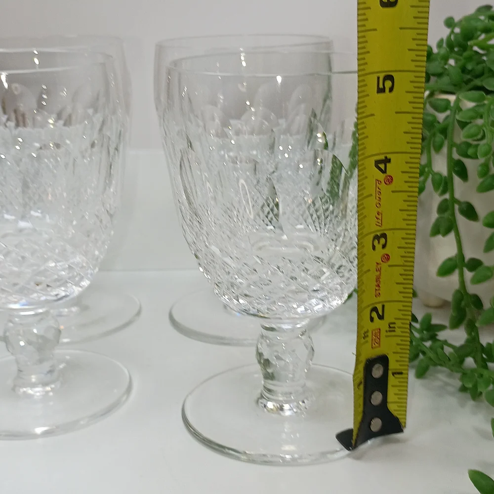 Waterford Crystal Clear Wine Goblets Set Of 4